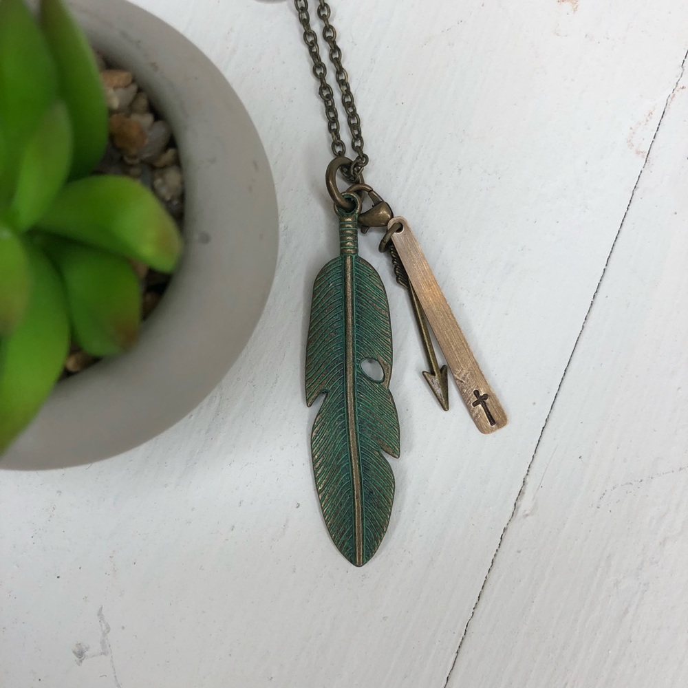 Handmade Necklace | Feather Boho Chic